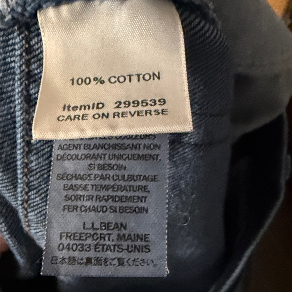 L.L. Bean Women's Straight 12P Cotton Blue Jeans Vintage 90’s Dark Blue - Picture 10 of 10